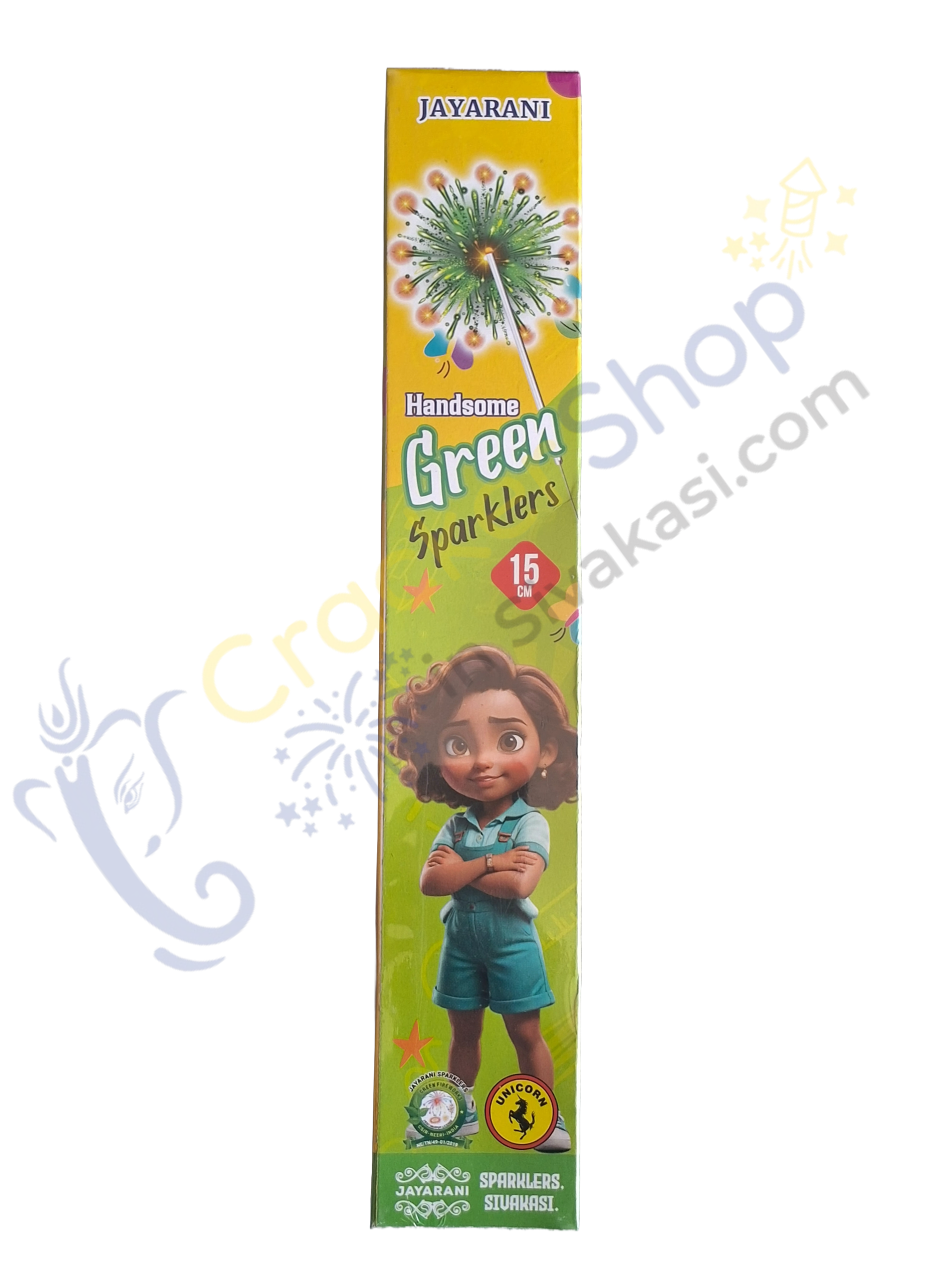 15 CM GREEN SPARKLERS